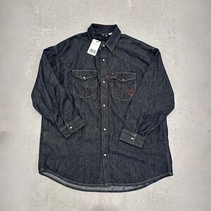 Levi's Lunar New Year Rabbit Oversized Western Denim Shirt Black Heart Mens XL
